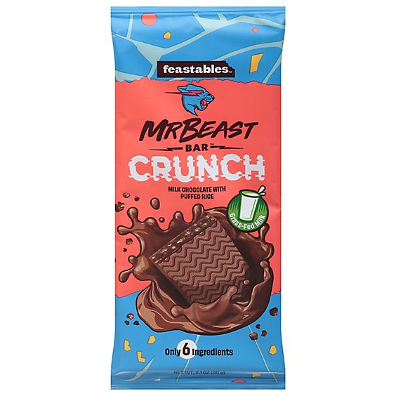 Feastables Mrbeast Milk Chocolate Crunch Bar - 2.1 OZ - Star Market