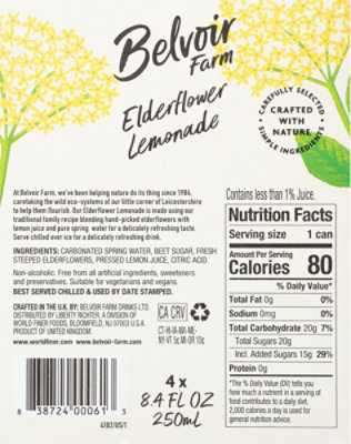 Belvoir Lemonade Elderflower 4pk - 4-33.6 FZ - Image 6