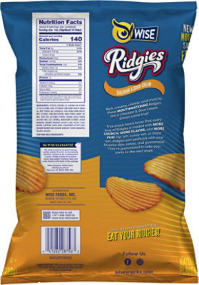 Wise Ridgies Cheddar & Sour Cream 7.875oz - 7.875 OZ - Image 5