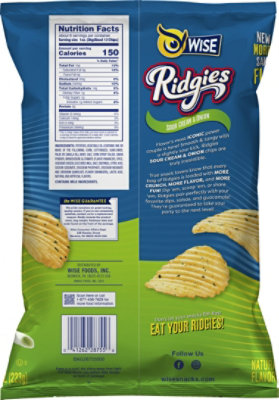 Wise Ridgies Sour Cream & Onion 7.875oz - 7.870Z - Image 6