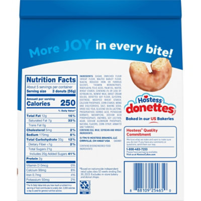 HOSTESS DONETTES Old Fashioned Mini Donuts Poppable Snack Resealable Bag - 10.5 oz - Image 7