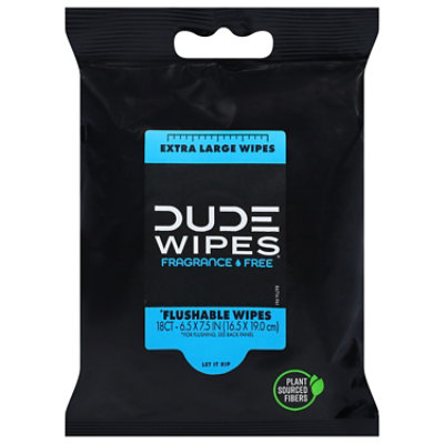 Dude Flushable Unscented Xl Wipes 18ct - 18 CT - Image 3