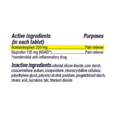 Motrin Dual Action With Tylenol, Ibuprofen & Acetaminophen, 80ct - 80 CT - Image 4