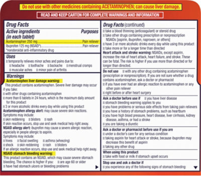 Motrin Dual Action With Tylenol, Ibuprofen & Acetaminophen, 120ct - 120 CT - Image 5