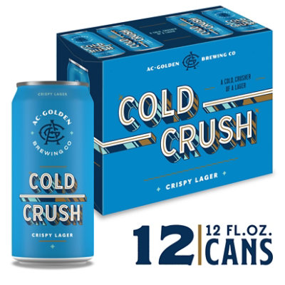 AC Golden Cold Crush Crispy Lager Craft Beer 4.3% ABV in Cans - 12-12 ...