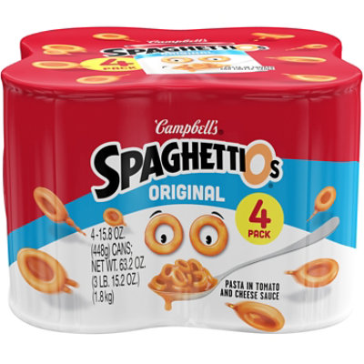 Campbell's SpaghettiOs Original Canned Pasta - 4-15.8 Oz - Image 1