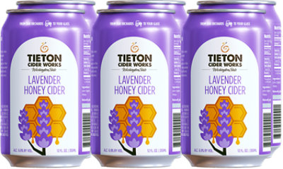 Tieton Lavender Honey Cider, Can 6-12 Fl Oz - 6-12 FZ - Image 1