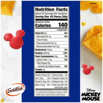 Goldfish Disney Mickey Mouse Cheddar Crackers - 27.3 Oz - Image 4