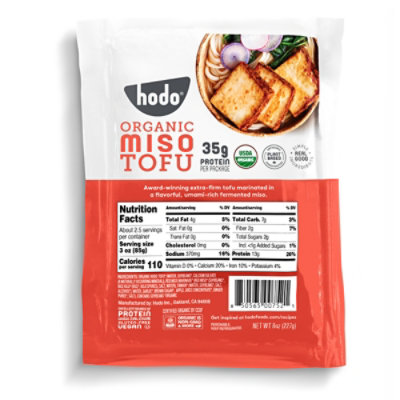 Hodo Organic Miso Extra Firm Tofu - 8 OZ - Image 1