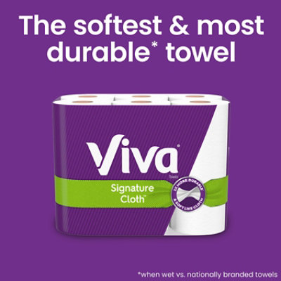 Viva Signature Cloth 1-Ply Paper Towel - 6 Roll - Image 1