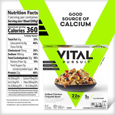 Vital Pursuit High Protein Grilled Chicken Chipotle Bowl - 9.5 Oz - Image 4