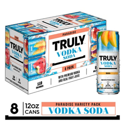 Truly Vodka Soda Paradise Variety Pack Cans - 8-12 Fl. Oz. - Image 1