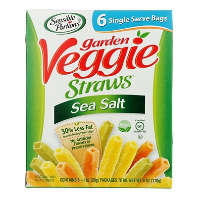 Sensible Portions - Straws Sea Salt 6 oz (Pack of 6) - Image 1