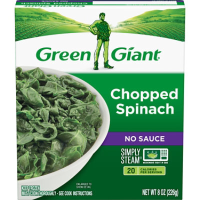 Green Giant Steamers No Sauce Chopped Spinach - 8 Oz - Image 2