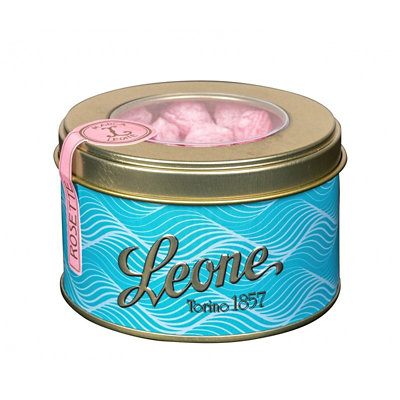 Leone Rose Candy Drops Tondino tin - 5.3 oz - Image 1