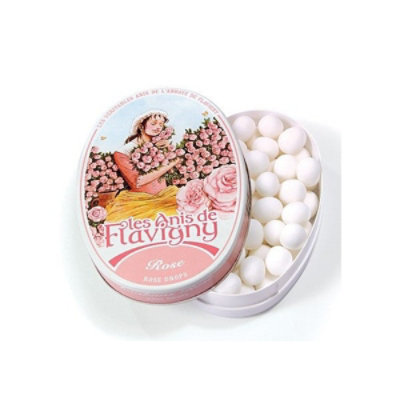 Les Anis de Flavigny Original Rose Candy in oval tin - 1.78 oz - Image 1
