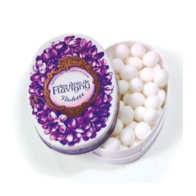 Les Anis de Flavigny Original Violet Candy in oval tin - 1.78 oz - Image 1