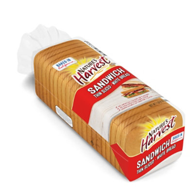 Natures Harvest Sandwich White Bread - 24 Oz - Image 4