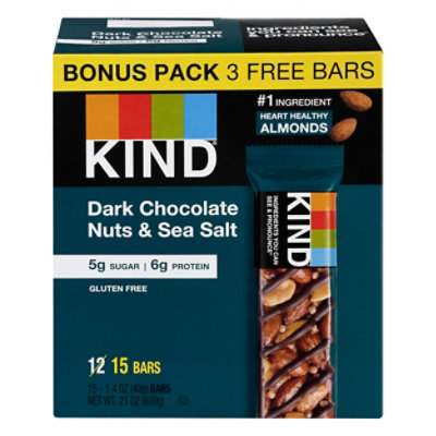 KIND Bonus Pack Dark Chocolate Nuts & Sea Salt Bars - 15 Count - Image 3