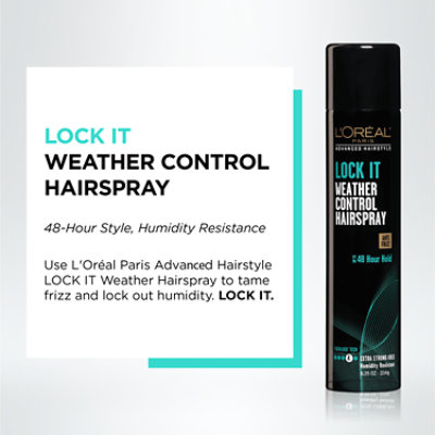 L'Oreal Paris Advanced Hairstyle LOCK IT Weather Control Hairspray - 8.25 Oz - Image 3