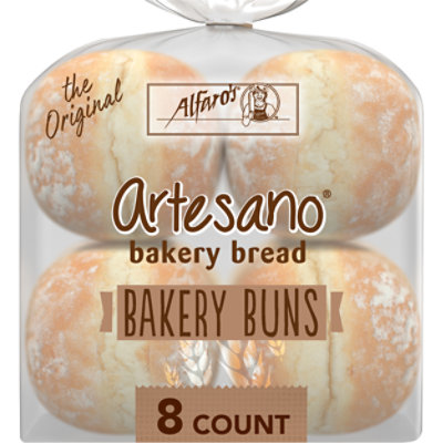 Alfaros Artesano White Bakery Buns 8 Count - 19 Oz - Image 1