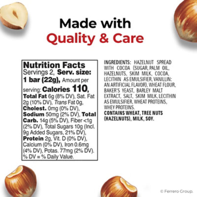 Nutella B-ready Hazelnut Spread with Cocoa Snack Bars Pack - 2 Count - Image 1