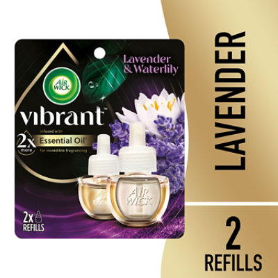 Air Wick Vibrant Plug-in Scented Oil Lavender & Waterlilly Refills - 2-.67 Fl. Oz. - Image 1