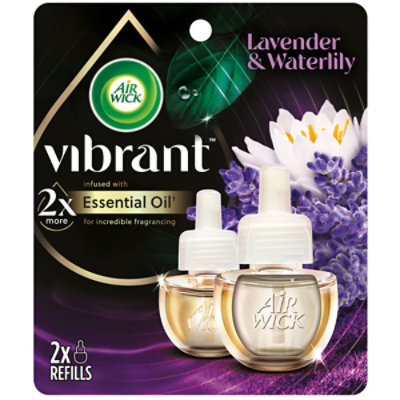 Air Wick Vibrant Plug-in Scented Oil Lavender & Waterlilly Refills - 2-.67 Fl. Oz. - Image 3