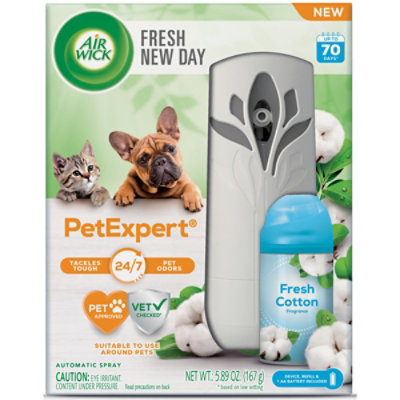 Air Wick Pet Expert Automatic Spray Kit Fresh Cotton Device & Refill - 5.89 Oz - Image 2