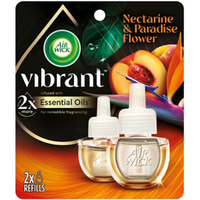 Air Wick Vibrant Nectarine & Paradise Flower Plug-in Scented Oil Refill - 2-0.67 Fl. Oz. - Image 2