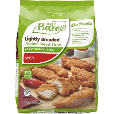 Just Bare Lightly Breaded Chicken Breast Spicy Strip - 24 Oz - Image 1