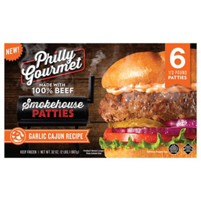 Philly Gourmet Beef Garlic Cajun Patties - 32 Oz - Image 3