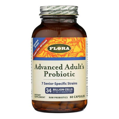 Flora Advanced Adult Probiotic Dietary Supplement Gluten Free - (60 Caplets) - Image 1
