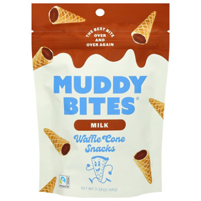 Muddy Bites Milk Chocolate Waffle Cone Sancks - 2.33 Oz