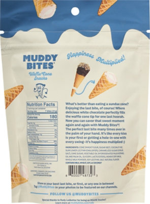 Muddy Bites White Chocolate Waffle Cone Snakcs - 2.33 Oz - Image 6