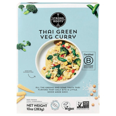 Strong Roots Curry Thai Green Vegetable Frozen Meal - 10 Oz - Image 1