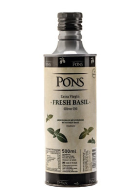 Pons Culinary Arbequina Early Harvest Extra Virgin Olive Oil with Fresh Basil - 16.91 fl oz - Image 1