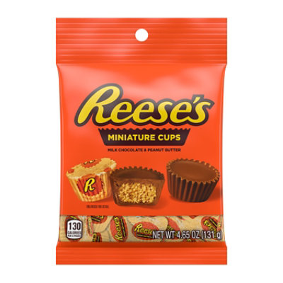 Reeses Miniatures Milk Chocolate Peanut Butter Cups Candy Bag - 4.65 Oz - Image 1