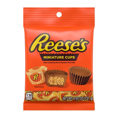 Reeses Miniatures Milk Chocolate Peanut Butter Cups Candy Bag - 4.65 Oz - Image 2