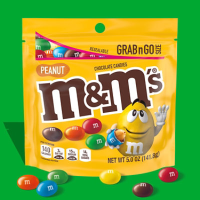 M&M'S Peanut Milk Chocolate Candy Grab N Go Bag - 5 Oz - Image 3