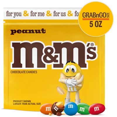 M&M'S Peanut Milk Chocolate Fun Size Candy Bag, 10.57oz, Chocolate