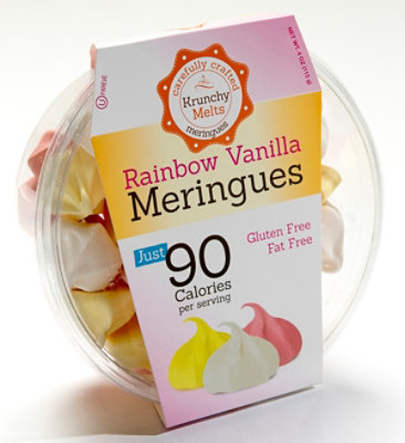Krunchy Melts Rainbow Vanilla Meringues - 4 Oz - Image 1