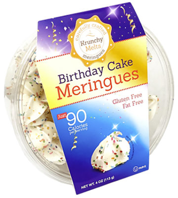 Krunchy Melts Birthday Cake Meringues - 4 Oz - Image 1
