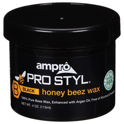 Ampro Pro Styl Black Honey Beez Wax - 4 Oz - Image 1