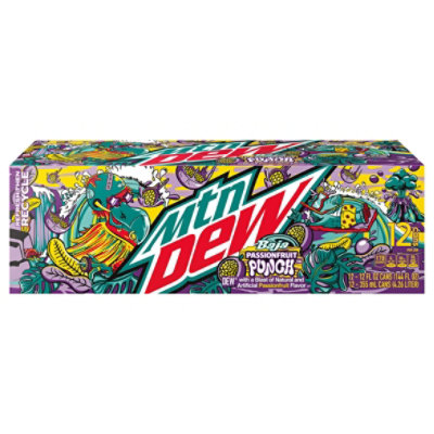 Mtn Dew Baja Passionfruit Punch 12-12fz - 12-12 FZ