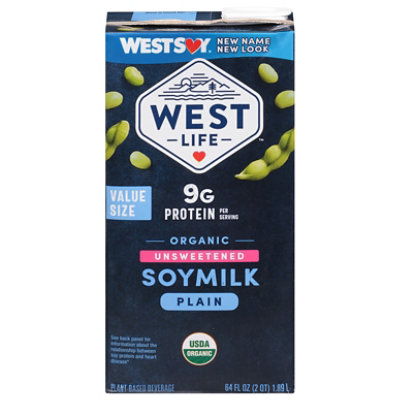 Westsoy Soymilk Unsweetened Original - 64 Fl. Oz. - Image 3