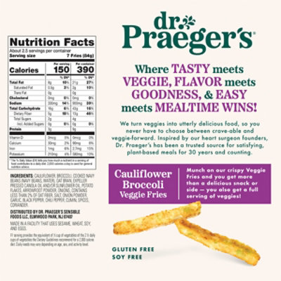 Dr Praeger's Cauliflower Veggie Fries - 8 Oz - Image 6