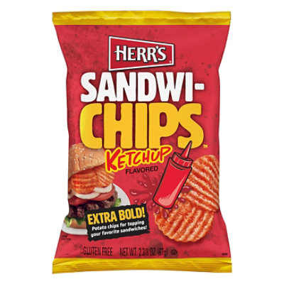 Herr's Sandwi-chips Ketchup Ripple Chips 2.375oz - 2.375OZ - Image 3