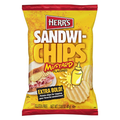 Herr's Sandwi-chips Mustard Ripple Chips 2.375oz - 2.375OZ - Image 3