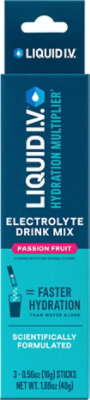 Liquid I.V. Hydration Multiplier Passion Fruit Electrolyte Powder Drink Mix - 3 Count - Image 2